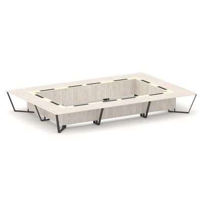 Steel Meet KMK-PR.B.SP-26K2 (Денвер светлый/Ваниль/Антрацит) Стол переговорный прямоугольный