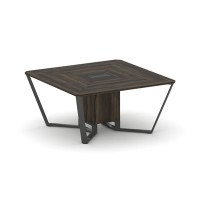 Steel Meet KM-PR.B.SP-08 (Дуб мали/Графит/Антрацит) Стол переговорный квадратный