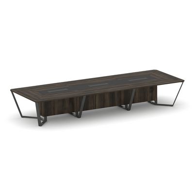 Steel Meet KM-PR.B.SP-16 (Дуб мали/Графит/Антрацит) Стол переговорный прямоугольный