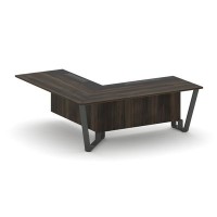 Steel Meet KM-PR.B.SPPOU-20(L) (Дуб мали/Графит/Антрацит) Проходной угловой модуль левый