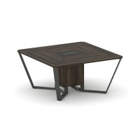 Steel Meet KMK-PR.B.SP-08 (Дуб мали/Графит/Антрацит) Стол переговорный квадратный