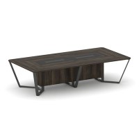 Steel Meet KMK-PR.B.SP-12 (Дуб мали/Графит/Антрацит) Стол переговорный прямоугольный