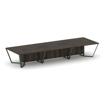 Steel Meet KMK-PR.B.SP-16 (Дуб мали/Графит/Антрацит) Стол переговорный прямоугольный