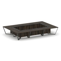 Steel Meet KMK-PR.B.SP-20K (Дуб мали/Графит/Антрацит) Стол переговорный прямоугольный