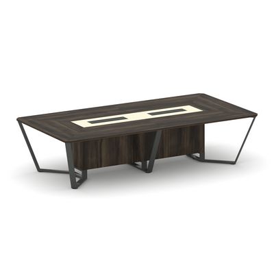 Steel Meet KM-PR.B.SP-12 (Дуб мали/Ваниль/Антрацит) Стол переговорный прямоугольный