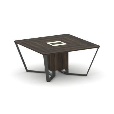 Steel Meet KMK-PR.B.SP-08 (Дуб мали/Ваниль/Антрацит) Стол переговорный квадратный