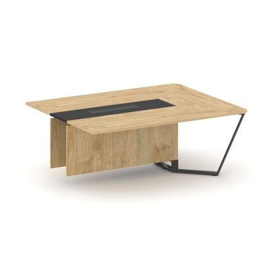 Steel Meet KM-PR.B.SPZW-20 (Тиквуд светлый/Графит/Антрацит) Завершающий модуль L=2000