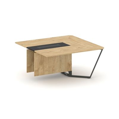 Steel Meet KMK-PR.B.SPZW-16 (Тиквуд светлый/Графит/Антрацит) Завершающий модуль L=1600