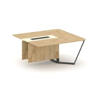 Steel Meet KM-PR.B.SPZW-16 (Тиквуд светлый/Ваниль/Антрацит) Завершающий модуль L=1600