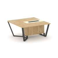 Steel Meet KMK-PR.B.SPNW-16 (Тиквуд светлый/Ваниль/Антрацит) Начальный модуль L=1600