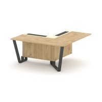 Steel Meet KMK-PR.B.SPPOU-16(R) (Тиквуд светлый/Ваниль/Антрацит) Проходной угловой модуль правый