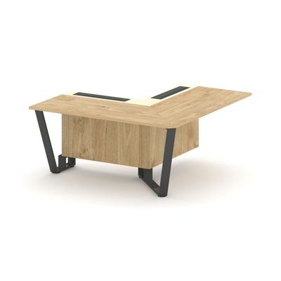 Steel Meet KMK-PR.B.SPPOU-16(R) (Тиквуд светлый/Ваниль/Антрацит) Проходной угловой модуль правый