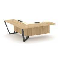 Steel Meet KMK-PR.B.SPZOU-20(L) (Тиквуд светлый/Ваниль/Антрацит) Завершающий угловой модуль левый