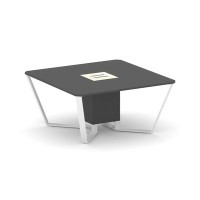 Steel Meet KM-PR.B.SP-08 (Антрацит/Ваниль/Белый) Стол переговорный квадратный