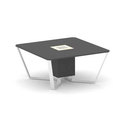 Steel Meet KM-PR.B.SP-08 (Антрацит/Ваниль/Белый) Стол переговорный квадратный