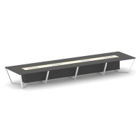 Steel Meet KM-PR.B.SP-20 (Антрацит/Ваниль/Белый) Стол переговорный прямоугольный