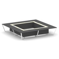 Steel Meet KM-PR.B.SP-20K2 (Антрацит/Ваниль/Белый) Стол переговорный квадратный