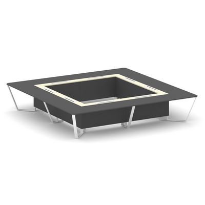 Steel Meet KM-PR.B.SP-20K2 (Антрацит/Ваниль/Белый) Стол переговорный квадратный