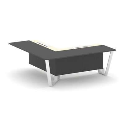 Steel Meet KM-PR.B.SPPOU-20(L) (Антрацит/Ваниль/Белый) Проходной угловой модуль левый