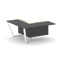 Steel Meet KM-PR.B.SPZOU-16(L) (Антрацит/Ваниль/Белый) Завершающий угловой модуль левый