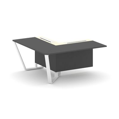 Steel Meet KM-PR.B.SPZOU-16(L) (Антрацит/Ваниль/Белый) Завершающий угловой модуль левый