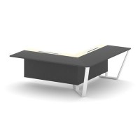 Steel Meet KM-PR.B.SPZOU-20(R) (Антрацит/Ваниль/Белый) Завершающий угловой модуль правый