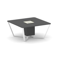 Steel Meet KMK-PR.B.SP-08 (Антрацит/Ваниль/Белый) Стол переговорный квадратный