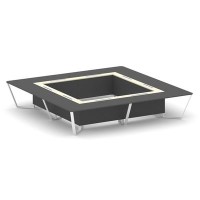 Steel Meet KMK-PR.B.SP-20K2 (Антрацит/Ваниль/Белый) Стол переговорный квадратный