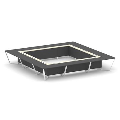 Steel Meet KMK-PR.B.SP-24K (Антрацит/Ваниль/Белый) Стол переговорный квадратный