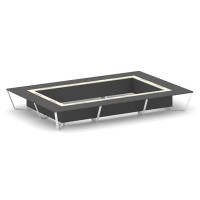 Steel Meet KMK-PR.B.SP-26K2 (Антрацит/Ваниль/Белый) Стол переговорный прямоугольный