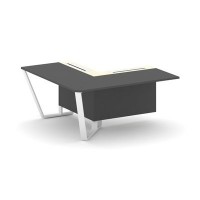 Steel Meet KMK-PR.B.SPZOU-16(L) (Антрацит/Ваниль/Белый) Завершающий угловой модуль левый