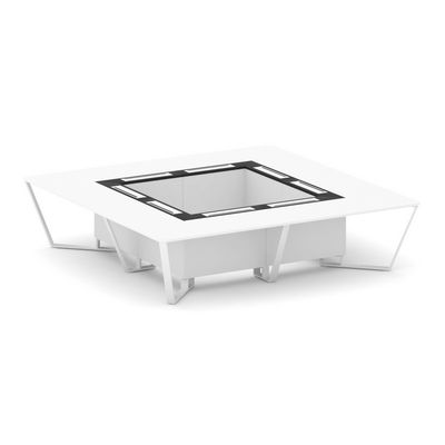 Steel Meet KM-PR.B.SP-16K (Белый бриллиант/Графит/Белый) Стол переговорный квадратный