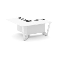 Steel Meet KM-PR.B.SPPOU-16(L) (Белый бриллиант/Графит/Белый) Проходной угловой модуль левый