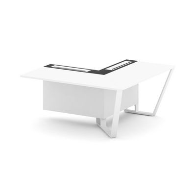 Steel Meet KM-PR.B.SPZOU-16(R) (Белый бриллиант/Графит/Белый) Завершающий угловой модуль правый