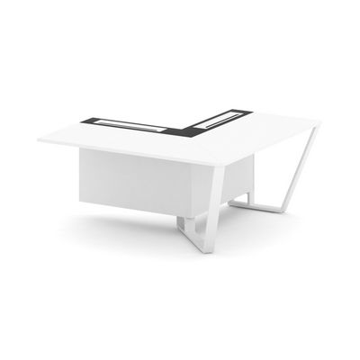 Steel Meet KMK-PR.B.SPZOU-16(R) (Белый бриллиант/Графит/Белый) Завершающий угловой модуль правый