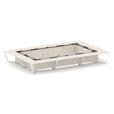 Steel Meet KM-PR.B.SP-26K2 (Денвер светлый/Графит/Белый) Стол переговорный прямоугольный