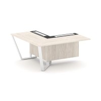 Steel Meet KM-PR.B.SPZOU-16(L) (Денвер светлый/Графит/Белый) Завершающий угловой модуль левый