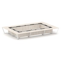 Steel Meet KMK-PR.B.SP-26K2 (Денвер светлый/Графит/Белый) Стол переговорный прямоугольный