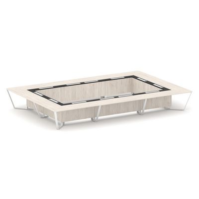 Steel Meet KMK-PR.B.SP-26K2 (Денвер светлый/Графит/Белый) Стол переговорный прямоугольный