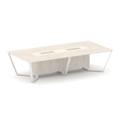 Steel Meet KMK-PR.B.SP-12 (Денвер светлый/Ваниль/Белый) Стол переговорный прямоугольный