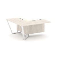 Steel Meet KMK-PR.B.SPZOU-16(L) (Денвер светлый/Ваниль/Белый) Завершающий угловой модуль левый