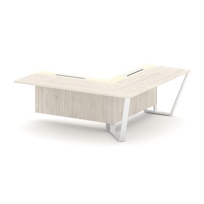 Steel Meet KMK-PR.B.SPZOU-20(R) (Денвер светлый/Ваниль/Белый) Завершающий угловой модуль правый