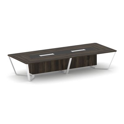 Steel Meet KM-PR.B.SP-14 (Дуб мали/Графит/Белый) Стол переговорный прямоугольный