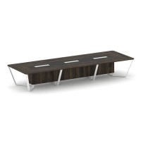 Steel Meet KM-PR.B.SP-16 (Дуб мали/Графит/Белый) Стол переговорный прямоугольный