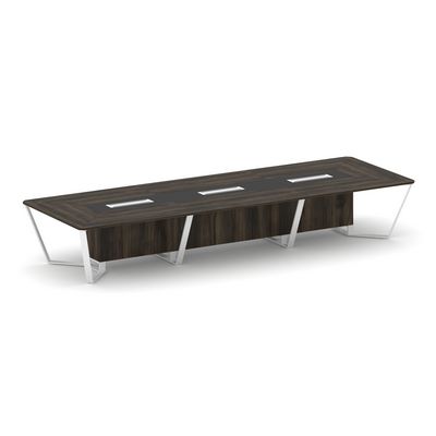 Steel Meet KM-PR.B.SP-16 (Дуб мали/Графит/Белый) Стол переговорный прямоугольный