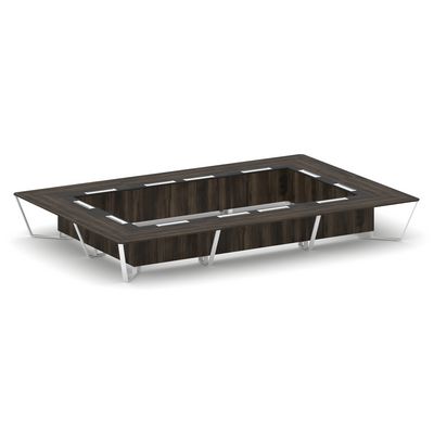 Steel Meet KM-PR.B.SP-26K2 (Дуб мали/Графит/Белый) Стол переговорный прямоугольный