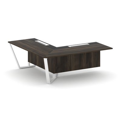 Steel Meet KM-PR.B.SPZOU-20(L) (Дуб мали/Графит/Белый) Завершающий угловой модуль левый