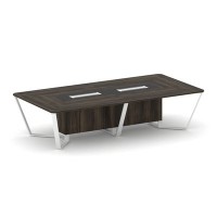 Steel Meet KMK-PR.B.SP-12 (Дуб мали/Графит/Белый) Стол переговорный прямоугольный