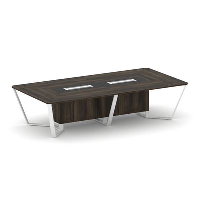 Steel Meet KMK-PR.B.SP-12 (Дуб мали/Графит/Белый) Стол переговорный прямоугольный