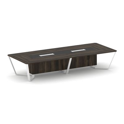 Steel Meet KMK-PR.B.SP-14 (Дуб мали/Графит/Белый) Стол переговорный прямоугольный